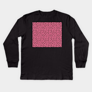 Modern Animal Skin Pattern Leopard Kids Long Sleeve T-Shirt